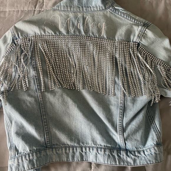 Wifey Rhinestone Jean Jacket - Picture 3 of 4